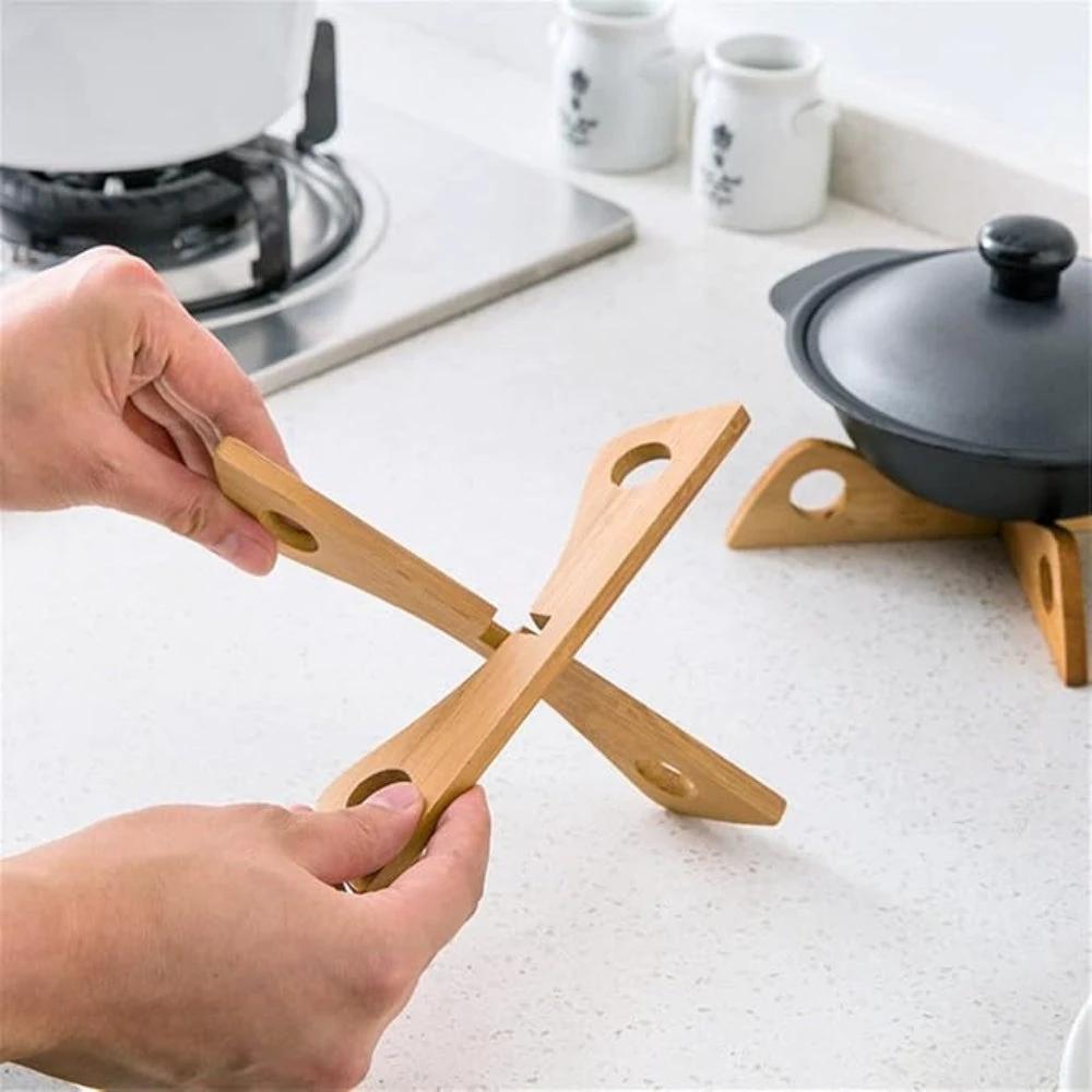 Bamboo Pot Stand & Steam Rack by Casa & Beyond