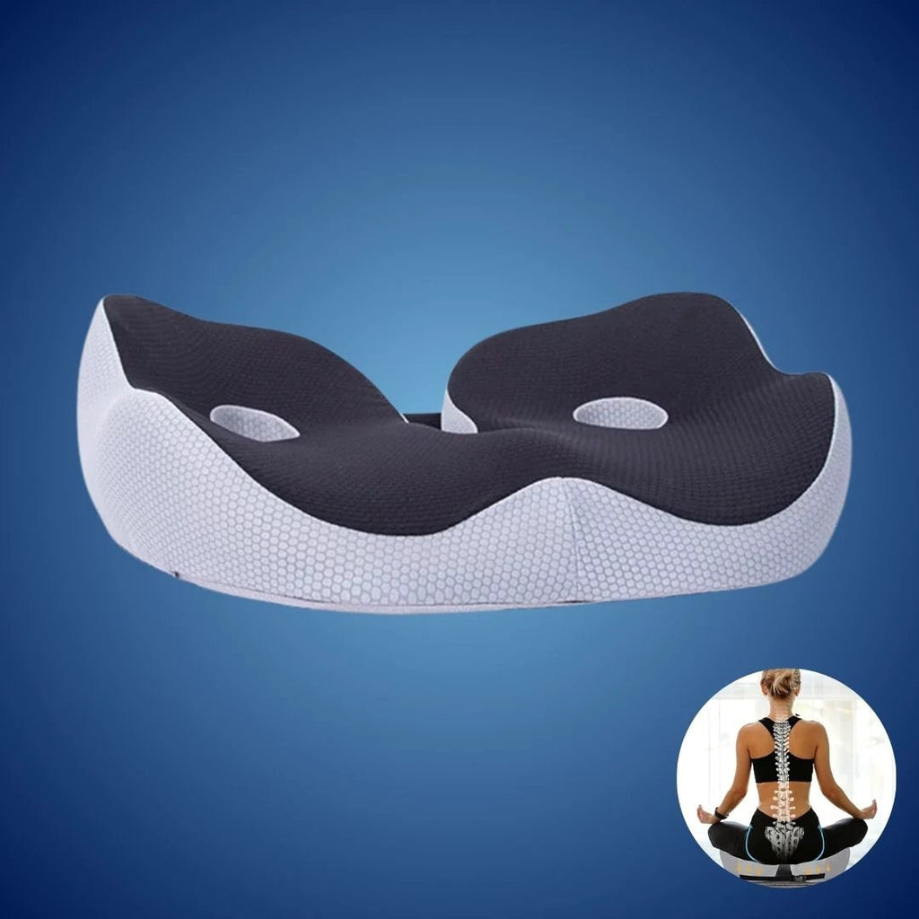 SitSmart Adjustable Memory Foam Sit Bone Relief | Seat Cushion for Tailbone Pressure Pain - Posture Support in Office Chairs Bowlift by Bowlift