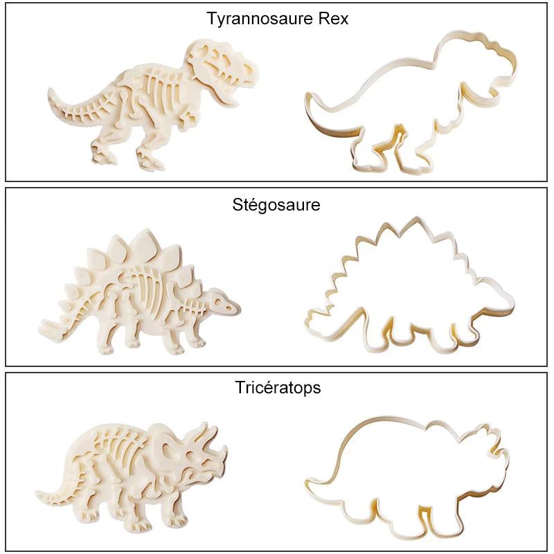 Dinosaur Cookie Cutters (Set of 3) by Bowlift