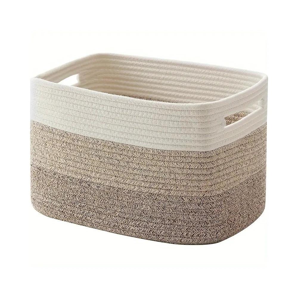 Woven Cotton Rope Storage Basket by Casa & Beyond