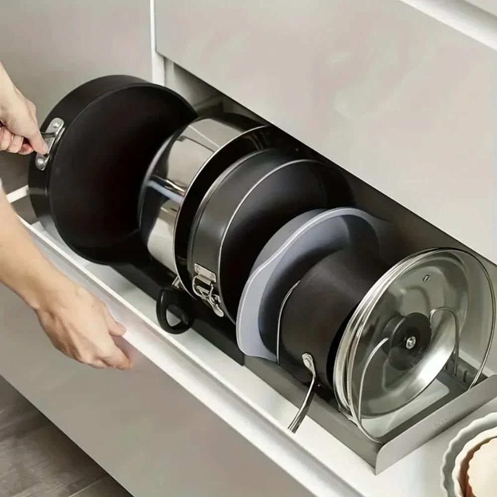 Expandable Pot and Pans Organizer Rack by Casa & Beyond