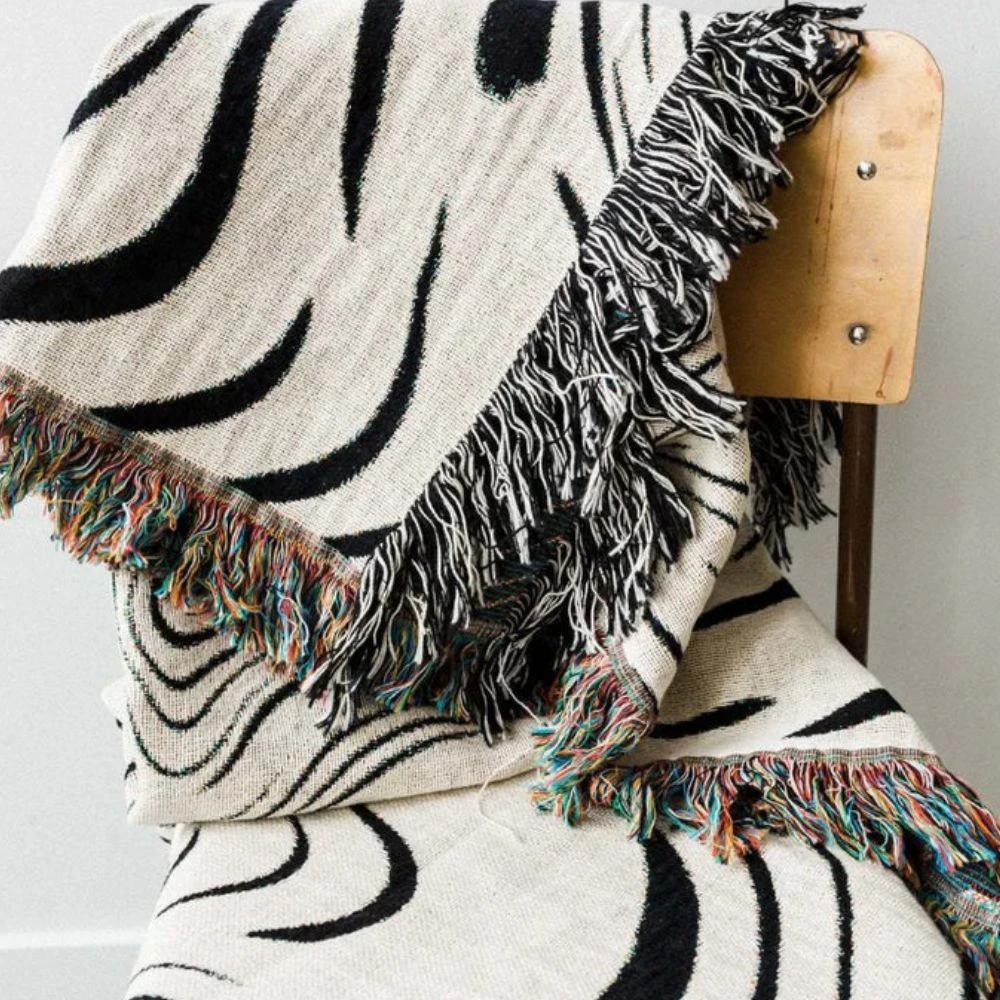 Marble Woven Throw Blanket by Casa & Beyond