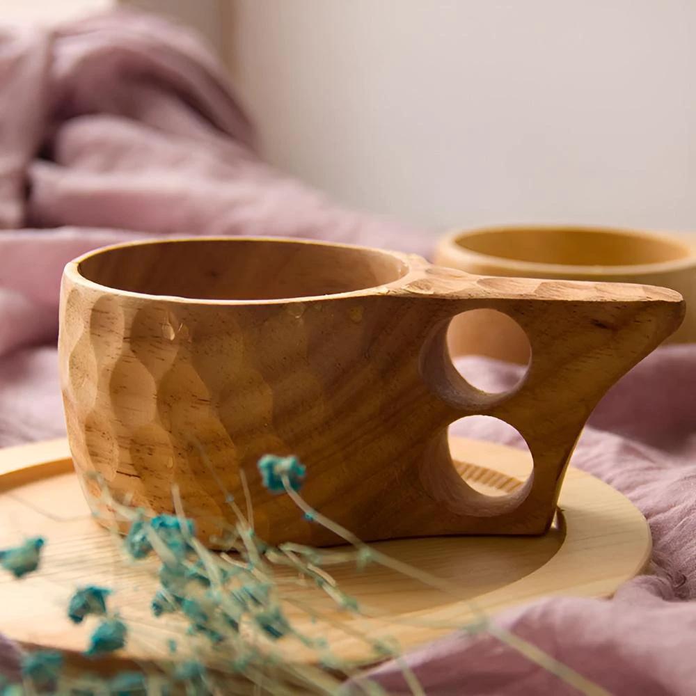 Rubberwood Artisan Mug Collection by Casa & Beyond