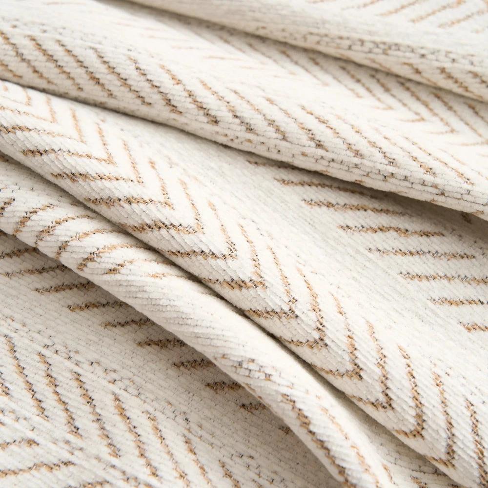 Herringbone Chenille Tassels Sofa Cover by Casa & Beyond