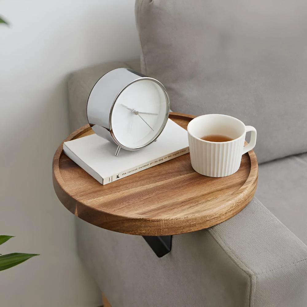 Sofa Armrest Walnut Tray by Casa & Beyond