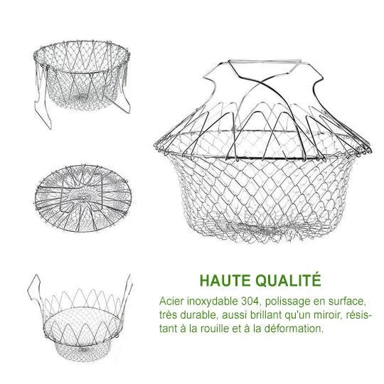 Chef Frying Basket Foldable Made of Stainless Steel by Bowlift