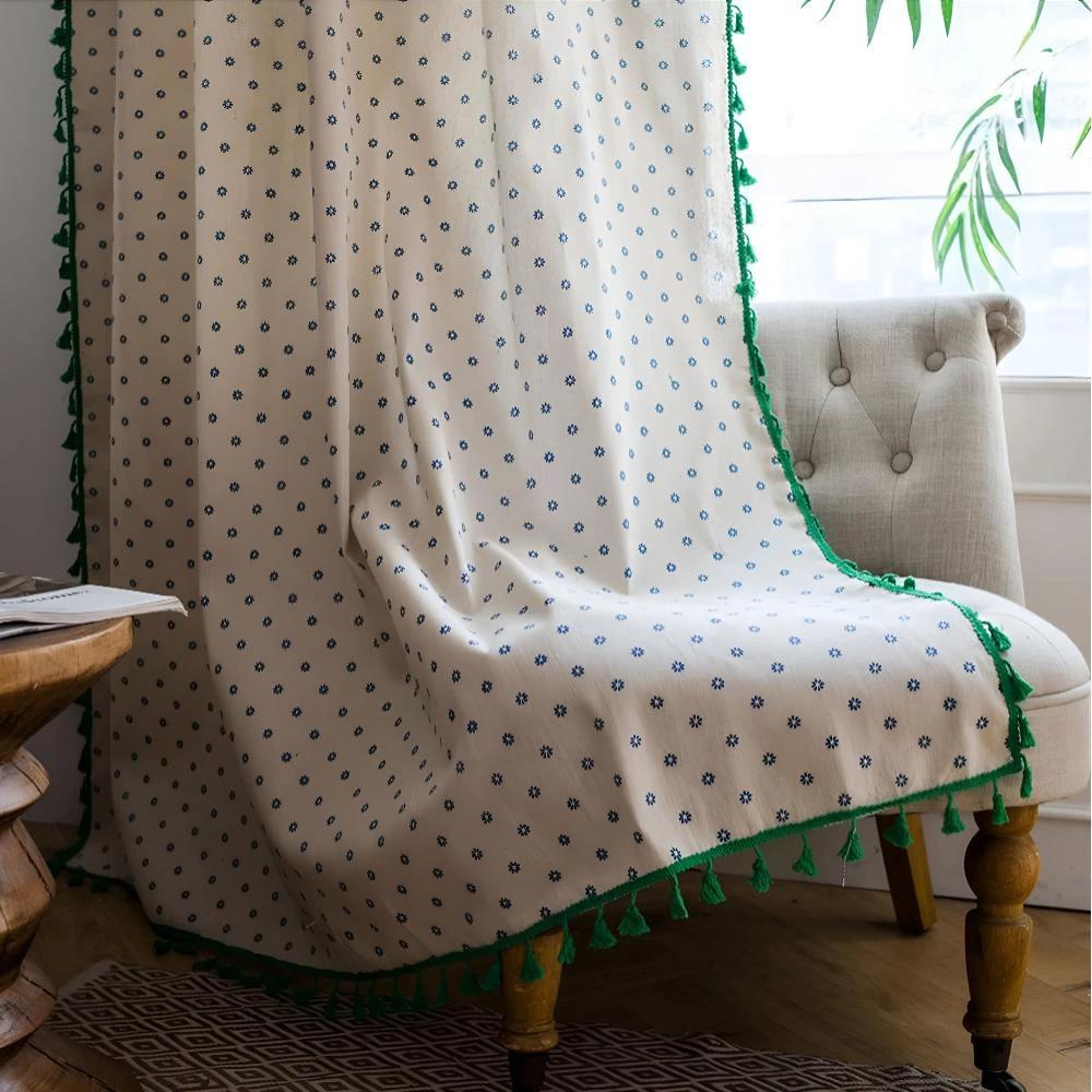 Cottage Petals Tassel Curtain by Casa & Beyond
