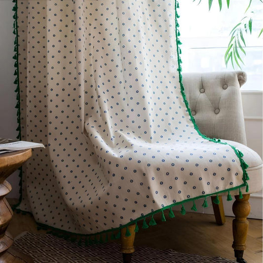 Cottage Petals Tassel Curtain by Casa & Beyond