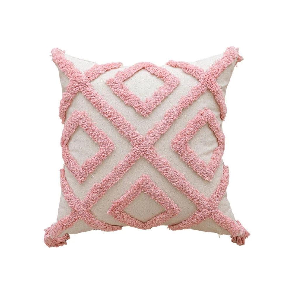 Tassel-Trimmed Boho Floral Cushions by Casa & Beyond
