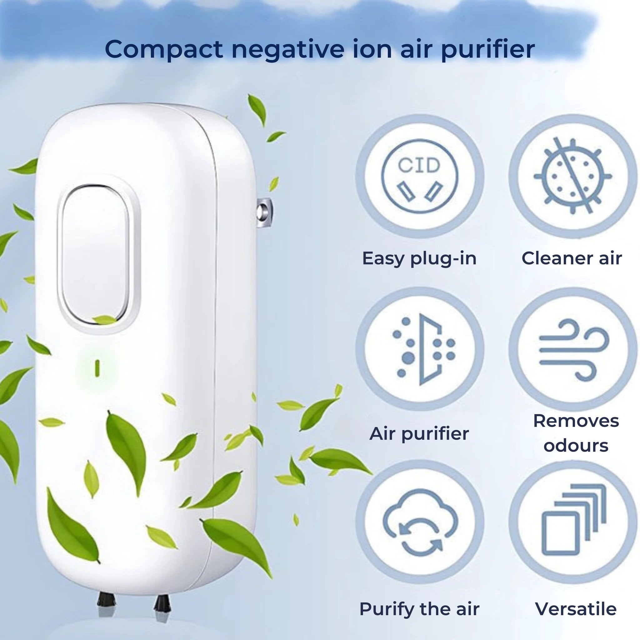 in Air Purifier – Negative Ion – Ultra-quiet ≤ 5 dB – Removes Smoke Odours & Pet Dander – Clean Fresh Air for Bedrooms Bowlift by Bowlift