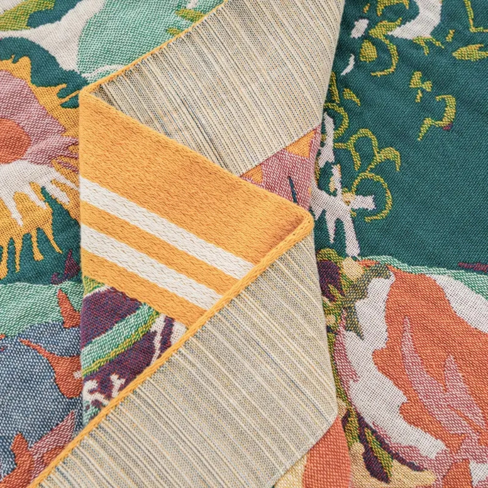 Sienna Floral Bloom Cotton Blanket by Casa & Beyond