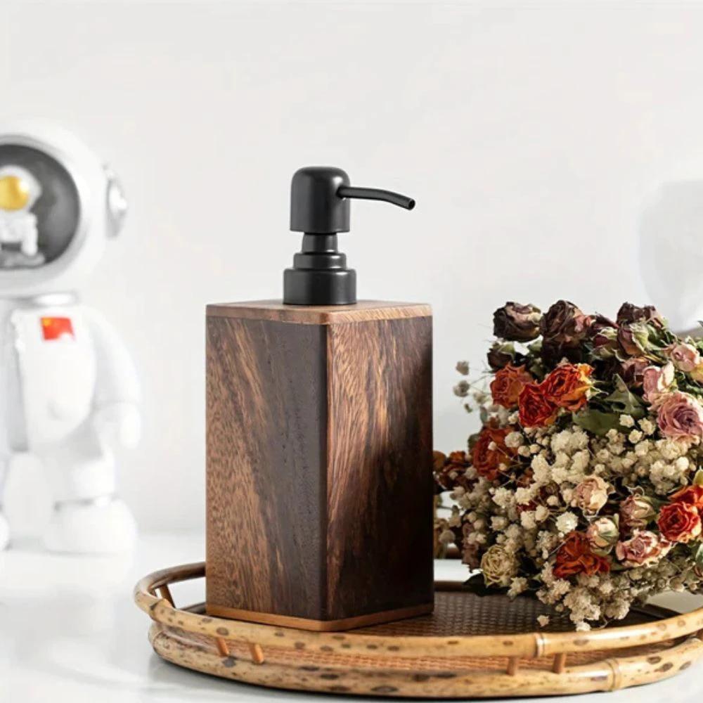 Walnut Aura Lotion & Soap Dispenser by Casa & Beyond