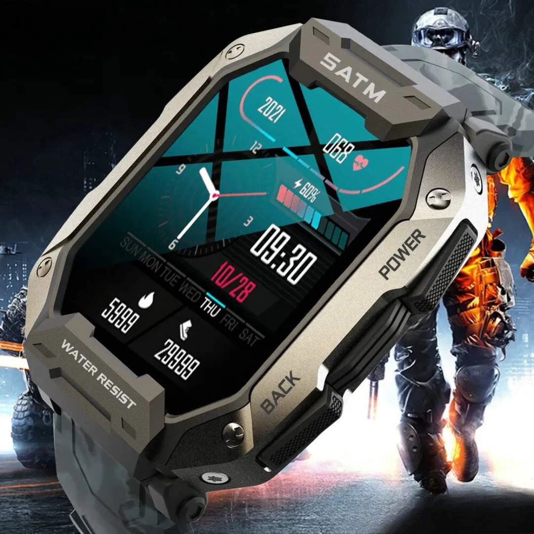 TactiX ARMY Series Smartwatch With Military Design | Durable GPS - Fitness Tracker - for Outdoor Adventures - Military Personnel and Tactical Use Bowlift by Bowlift