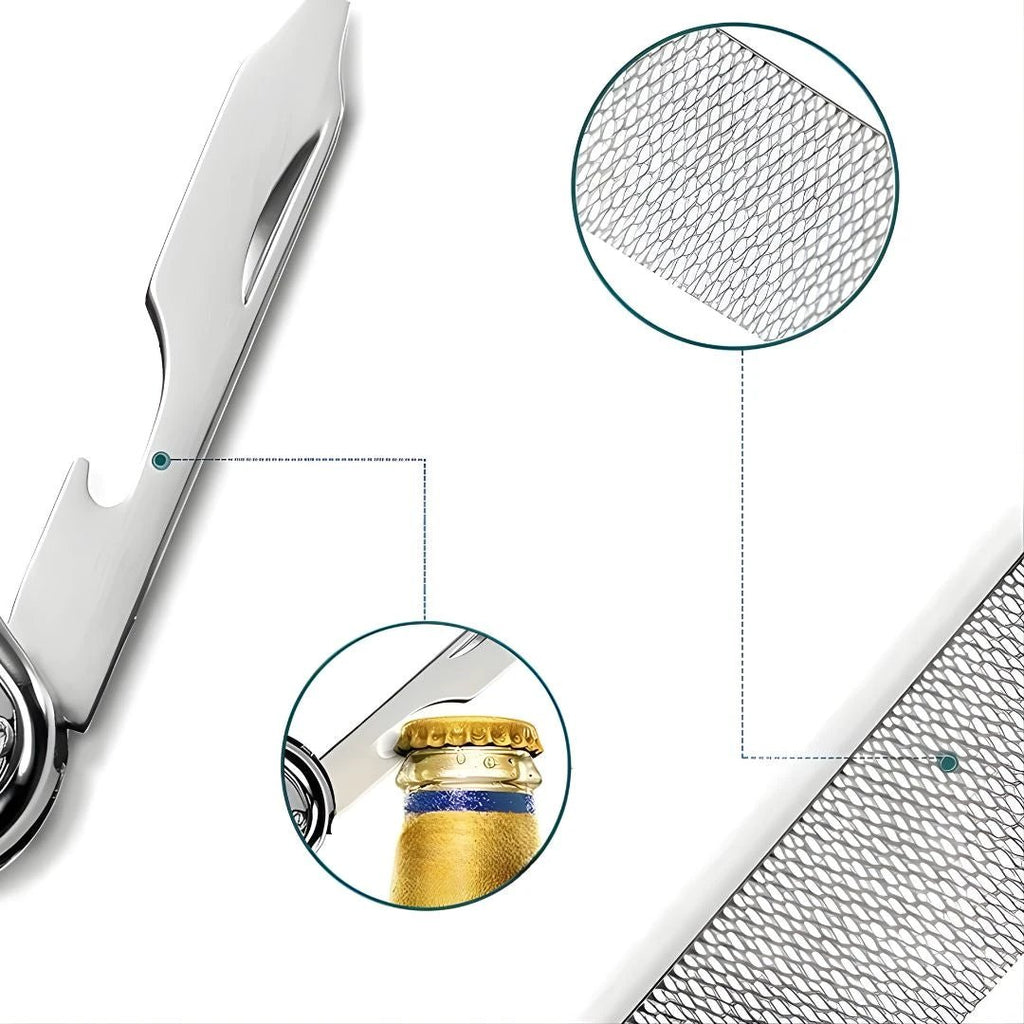 Function Nail Clipper Tool – 6-in-1 Grooming Gadget – Premium Stainless Steel – Compact Travel Carry for Busy Professionals Bowlift by Bowlift