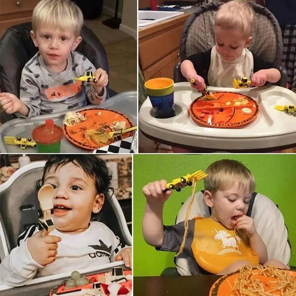 Bulldozer Children's Dinner Set by BowLift