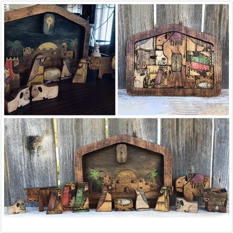 Wooden puzzle set by JéSus by Bowlift