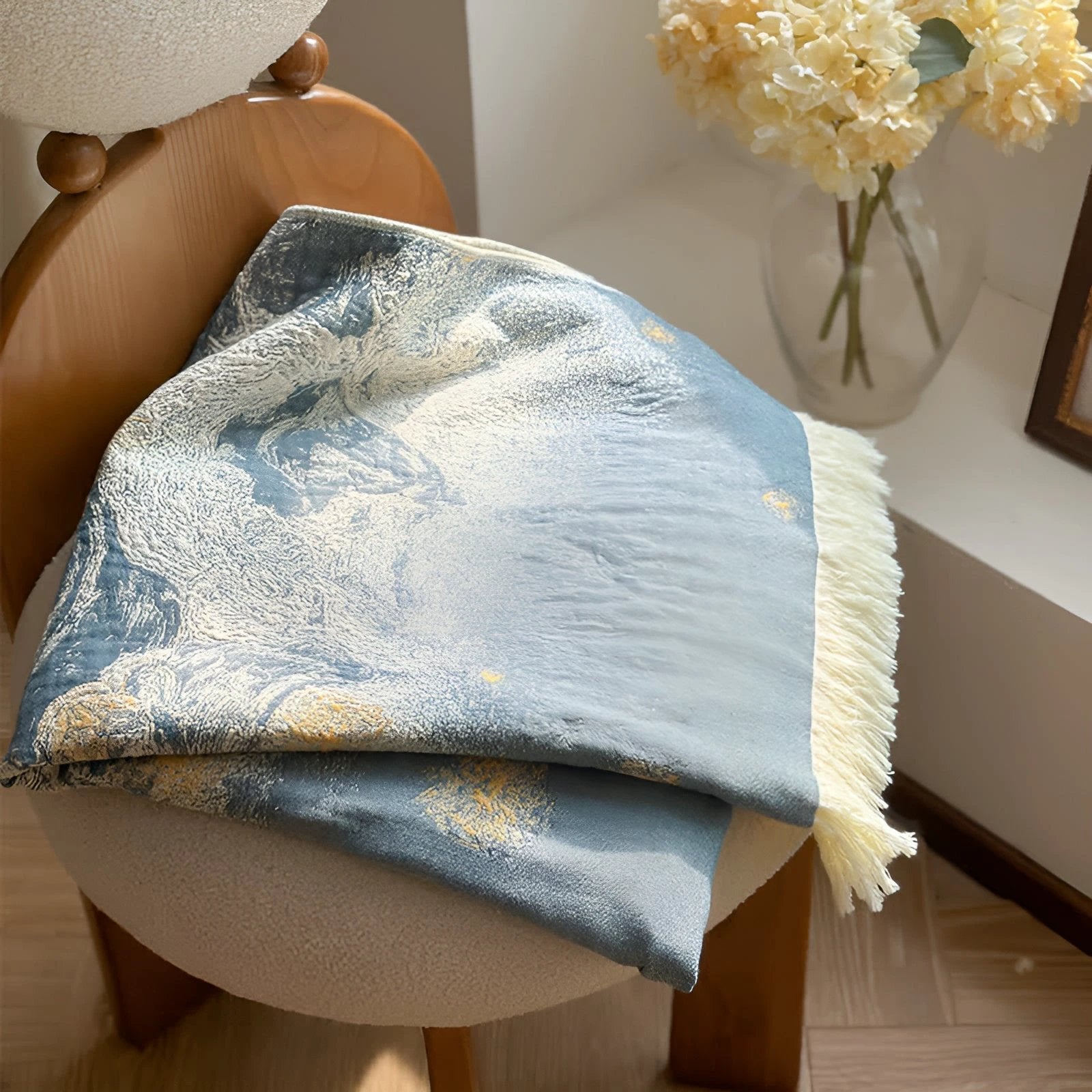 Midnight Swirls Cotton Towel by Casa & Beyond
