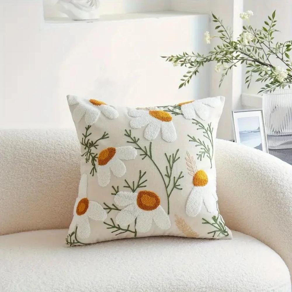 Elegant Plant Patterned Cushion Cover by Casa & Beyond