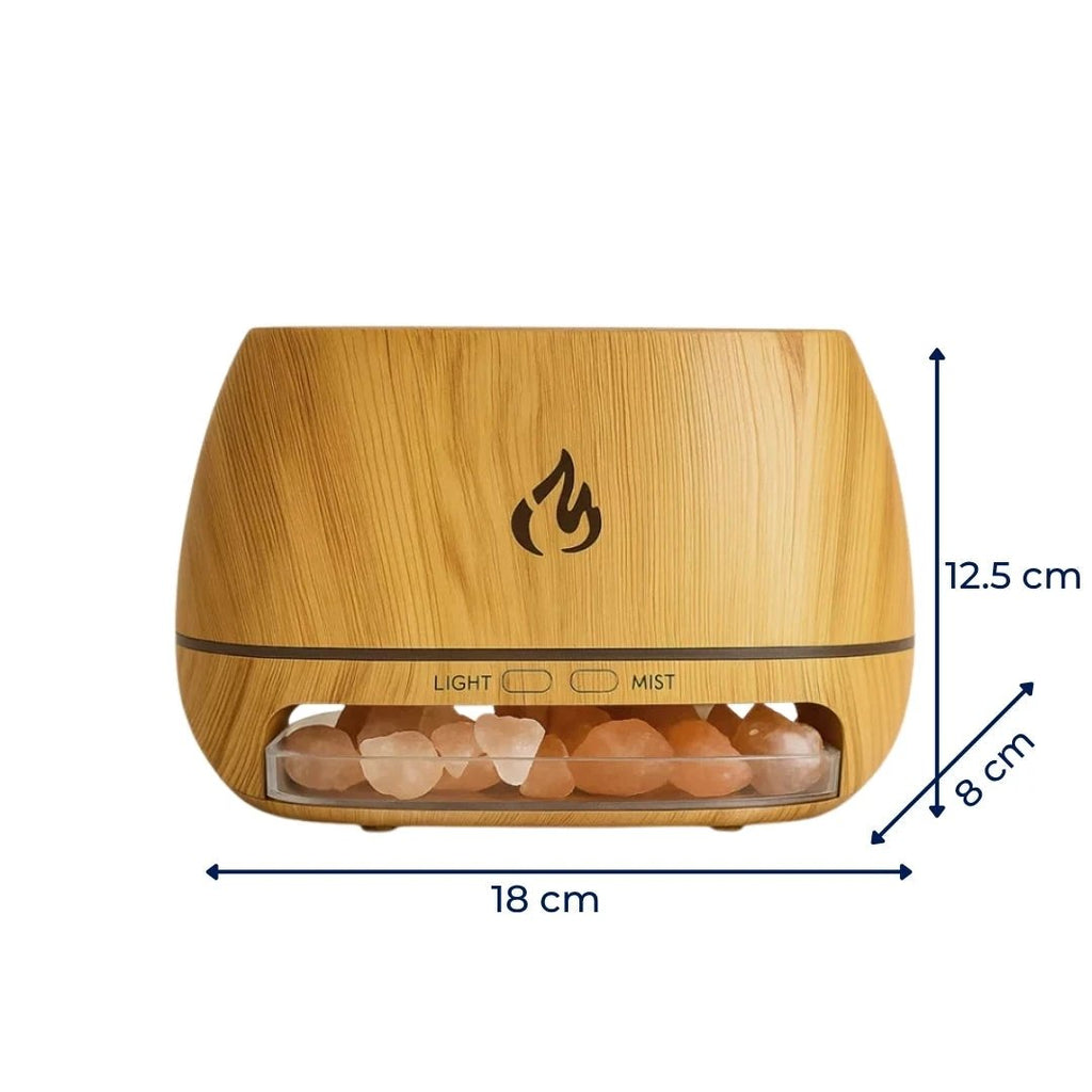 Relieves Dry Air and Aids Sleep – Himalayan Salt Crystal, Quiet Mist and Calming Home Air Wellness Bowlift by Bowlift