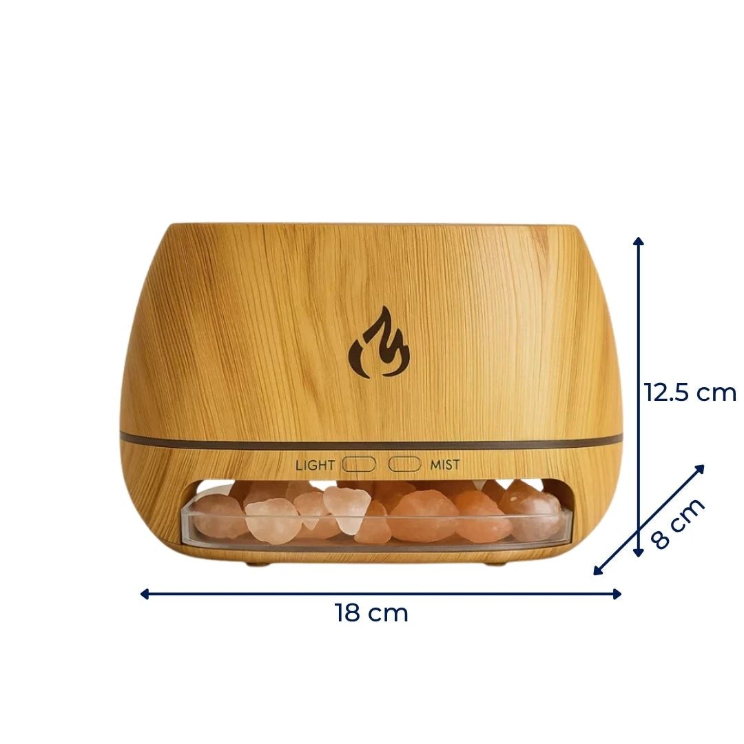 Relieves Dry Air and Aids Sleep – Himalayan Salt Crystal, Quiet Mist and Calming Home Air Wellness Bowlift by Bowlift