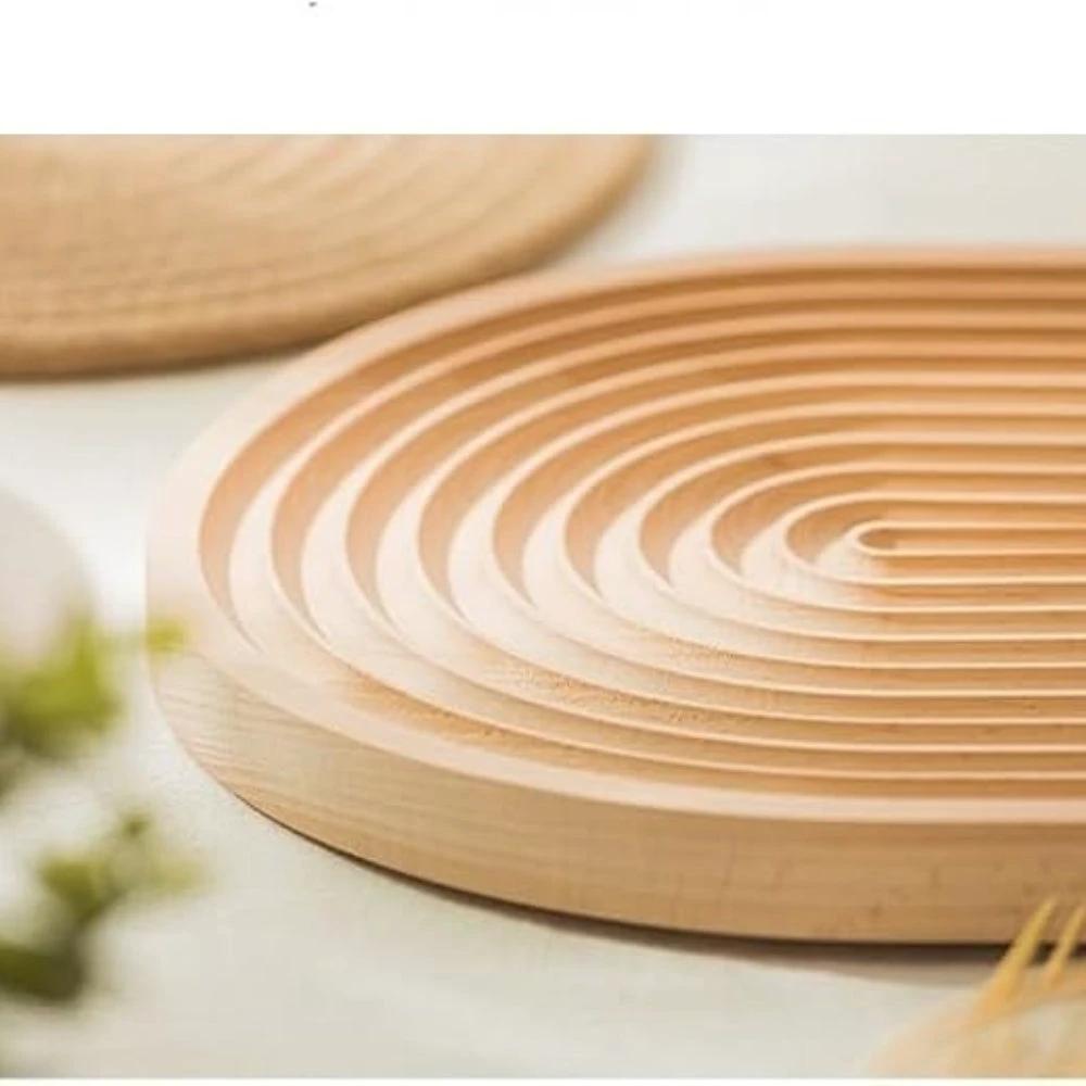 Nordic Ripple Wooden Tray by Casa & Beyond