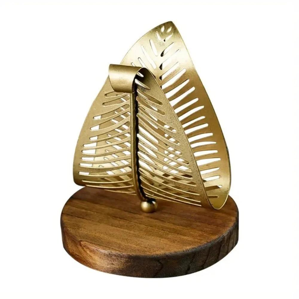 Iron Leaf Shape Tissue Holder by Casa & Beyond