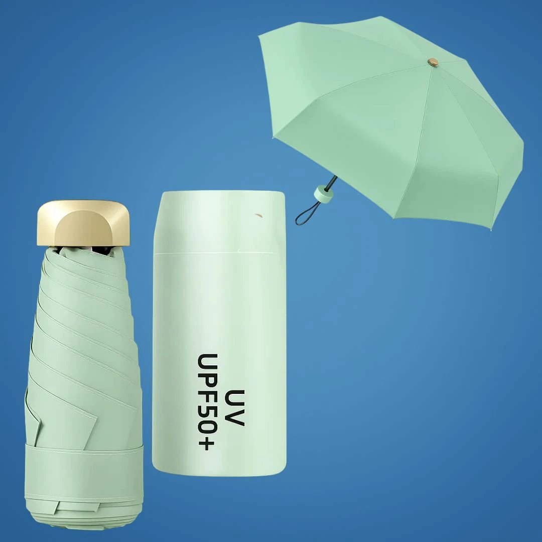 UrbanBrolly | Mini UV Folding Umbrella – UPF 50+ Sun Protection – Water‑Repellent – Lightweight Pocket‑Size Travel Use Bowlift by Bowlift