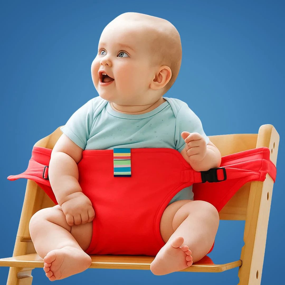 SeatGuard | Baby Chair Harness – Secure Adjustable Fit – Breathable Cotton Fabric – Portable Dining Safety Solution for Travelling Parents Bowlift by Bowlift