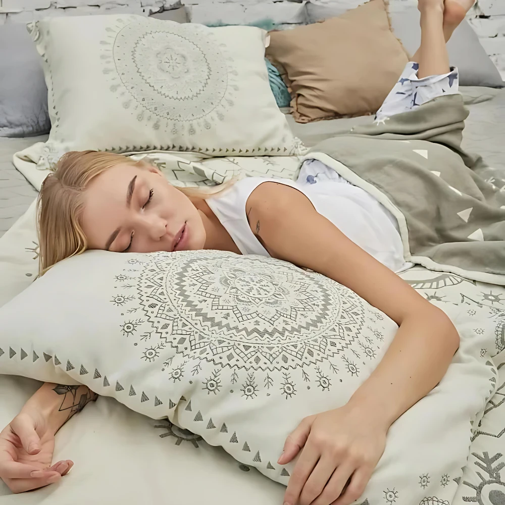 Mandala Soft Cotton Gauze Pillowcases (2pcs) by Casa & Beyond