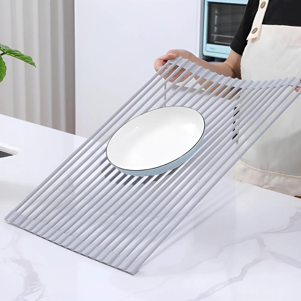 Stainless Steel Dish Drying Rolling Rack by Casa & Beyond