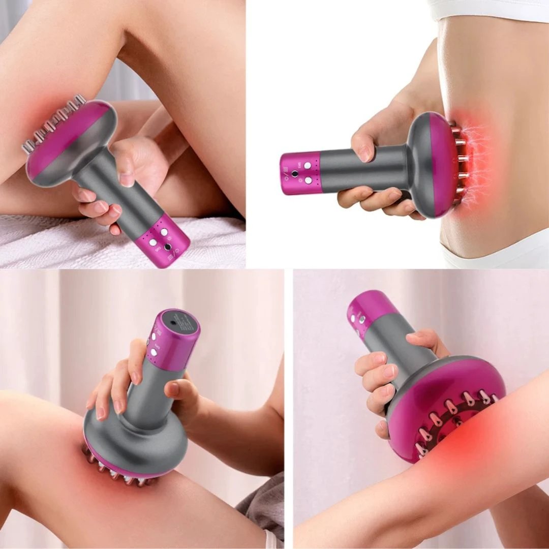 LumiSculpt Electric Cellulite Meridian Brush Massager | Skin Firming Device - Lymphatic Drainage and Muscle Relaxation for Home Use Bowlift by Bowlift