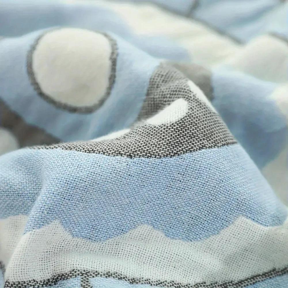 Santorini Mandala Cotton Blanket by Casa & Beyond