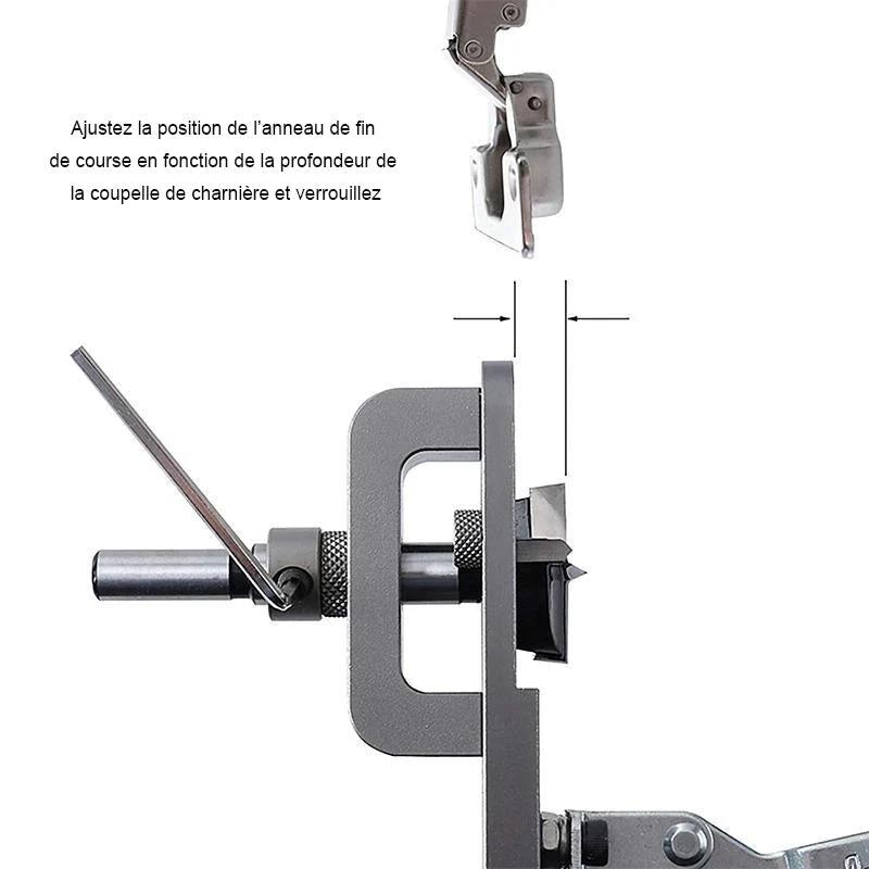 Hidden hinge template 35 mm for woodworking by Bowlift