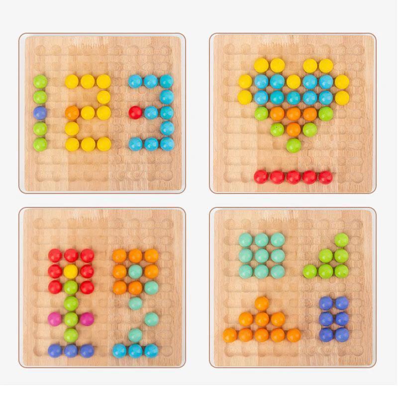 Clip made of wooden beads educational toy by Bowlift