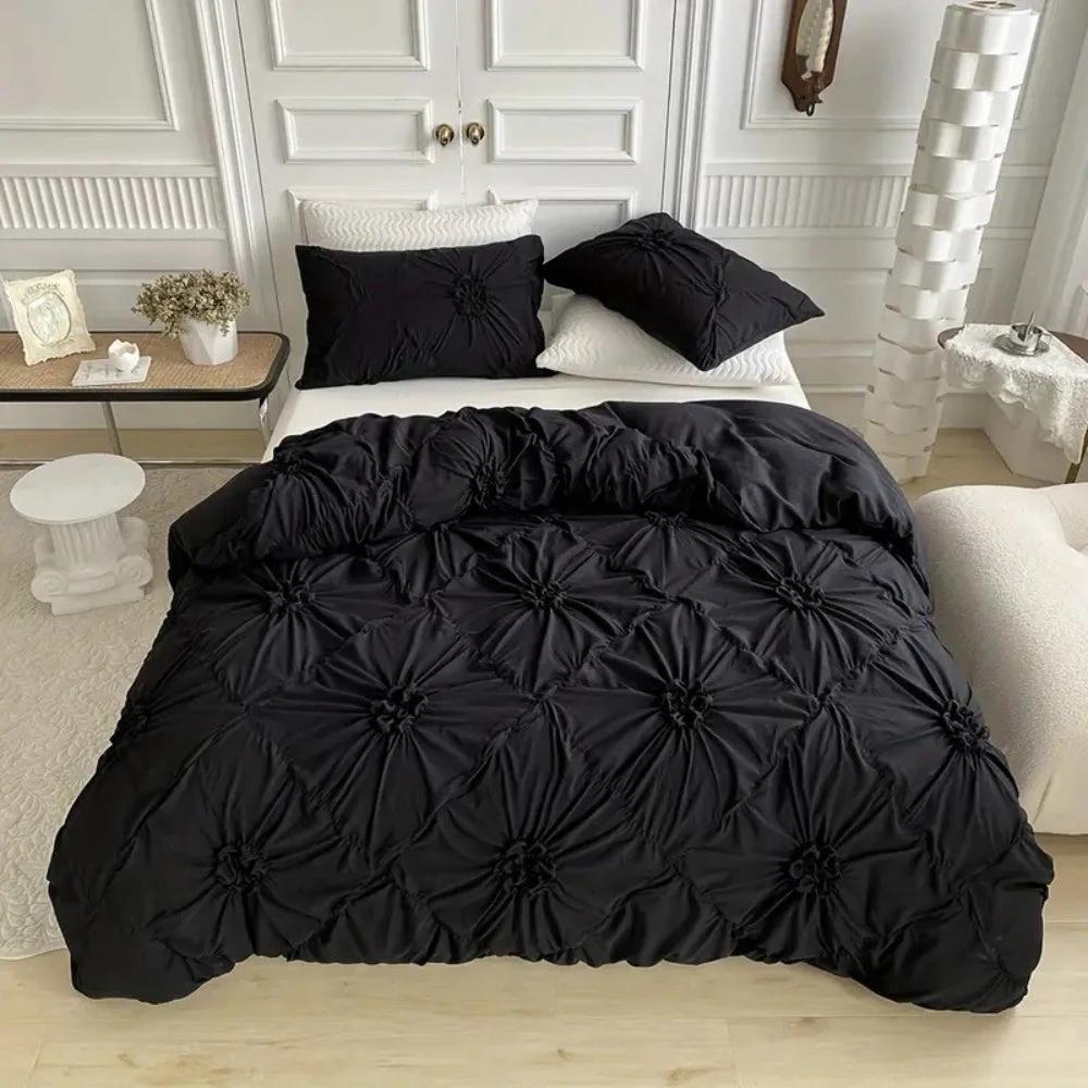 Ruffle Flower Duvet Cover Set by Casa & Beyond