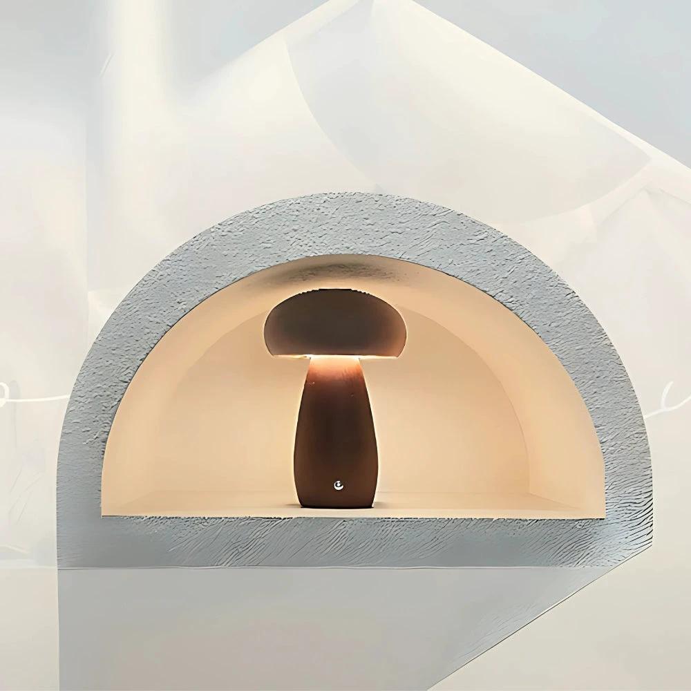 Wooden Mushroom Lamp by Casa & Beyond