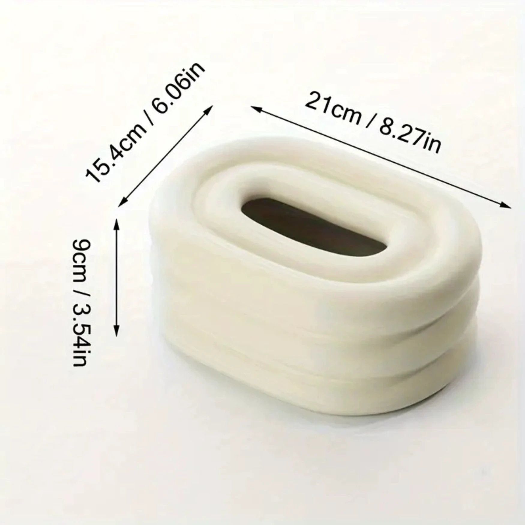 Lustre Ceramic Tissue Holder by Casa & Beyond