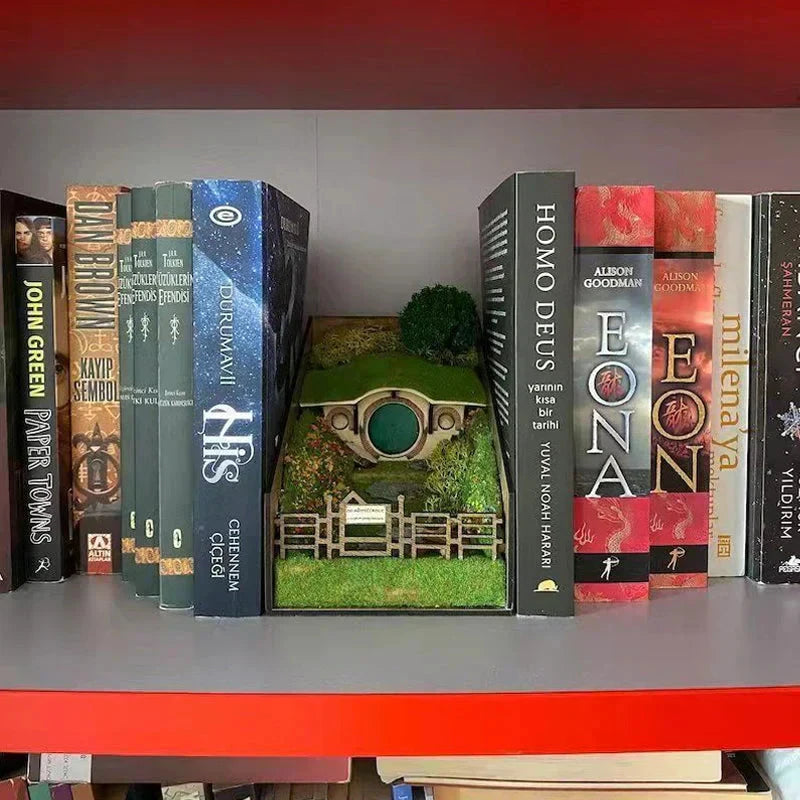 Handcrafted decorative book holders with micro landscape design Bowlift by Bowlift