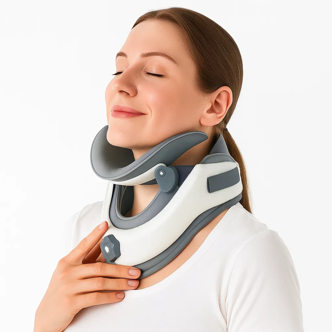 Instant Neck Pain Relief – Adjustable Inflatable Cushion – Improves Posture – Home & Office Use Bowlift by Bowlift