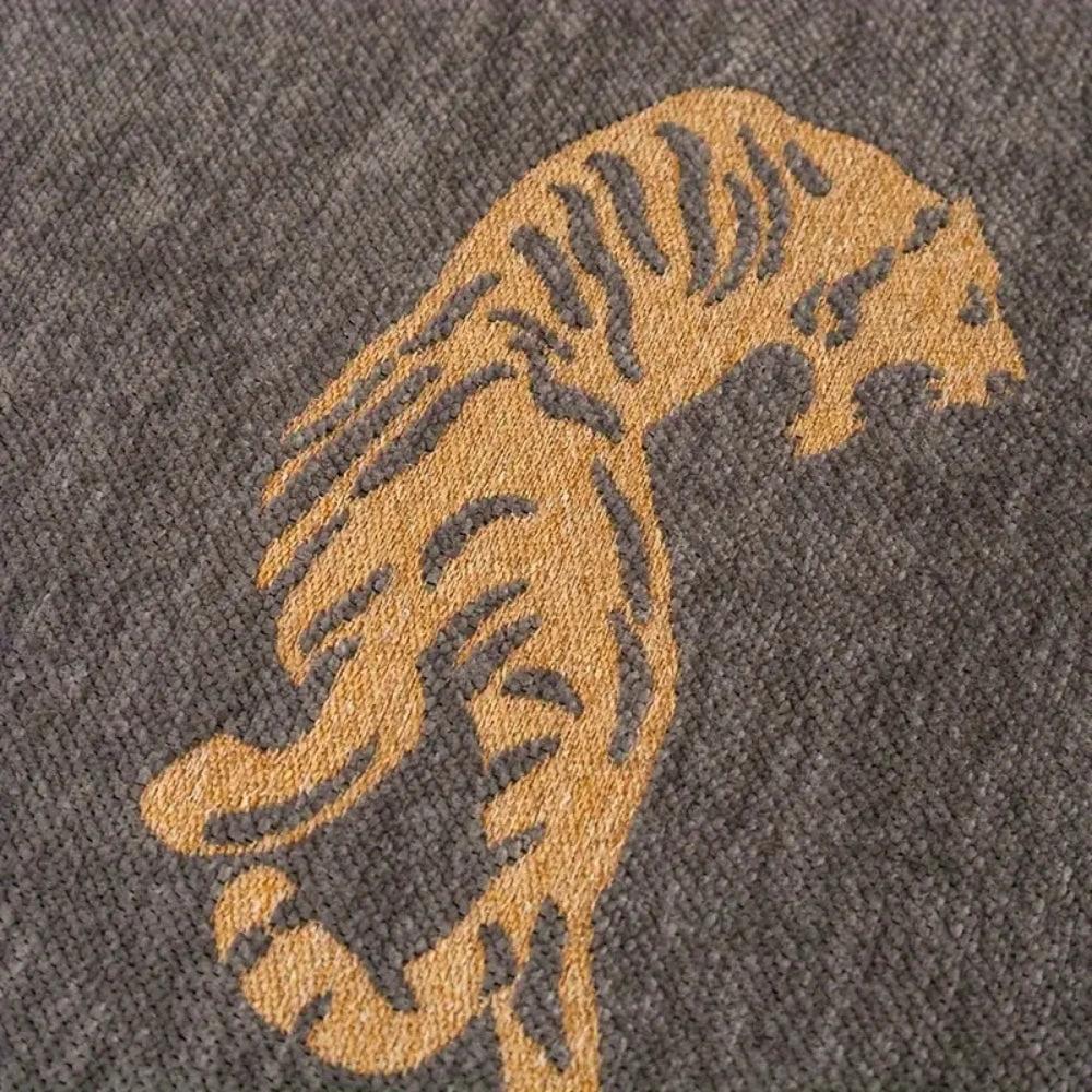 Safari Tiger Chenille Sofa Cover by Casa & Beyond