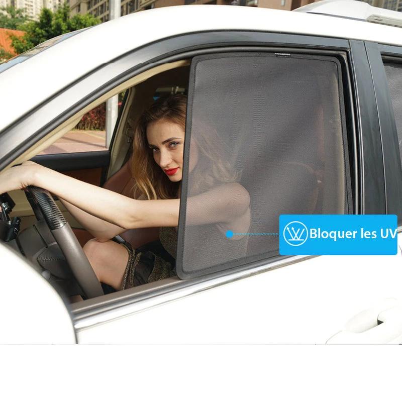 Magnetic holder for car window shade dispenser by Bowlift