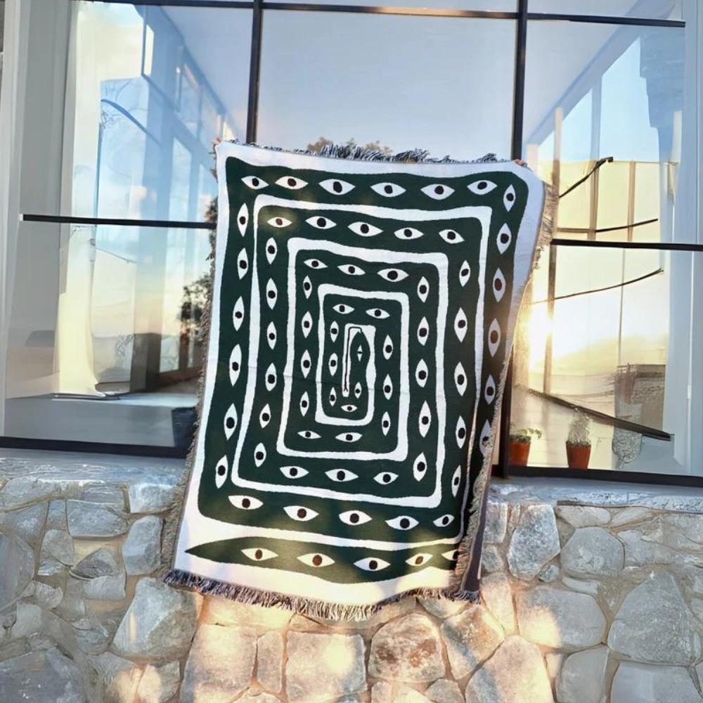 Snake Labyrinth Throw Blanket by Casa & Beyond