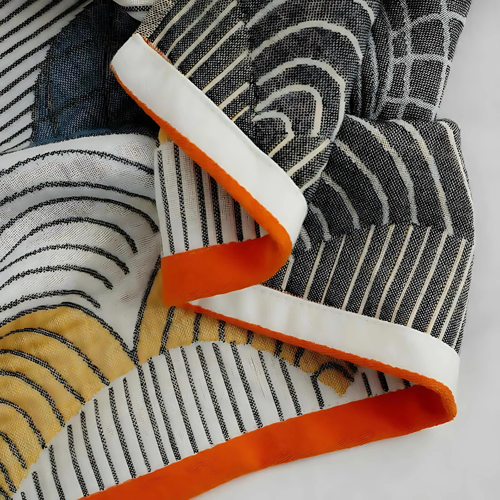 Shell Print Jacquard Cotton Bath Towel by Casa & Beyond