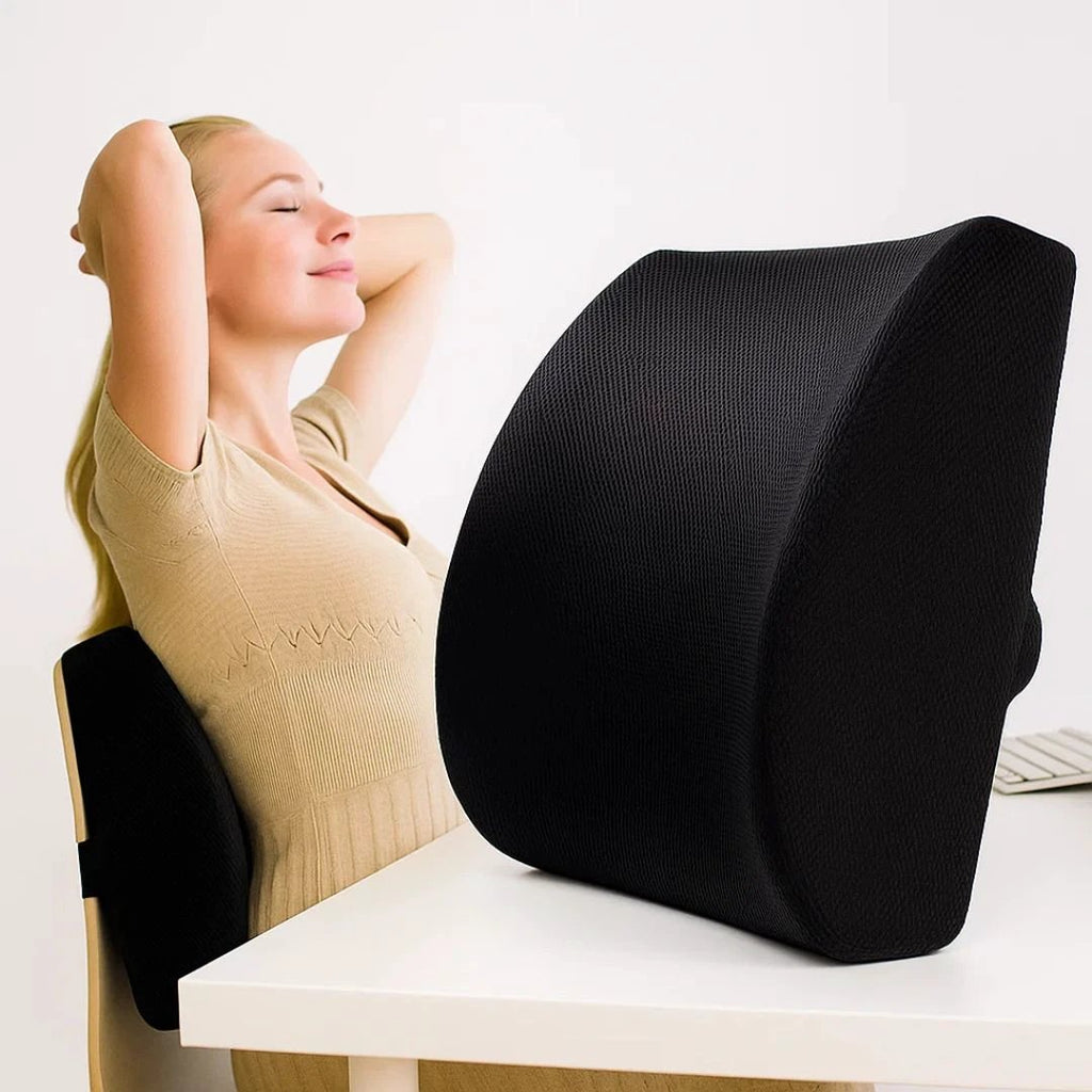 DriveEase | Car Lumbar Support Cushion – Memory Foam Relief – Breathable Mesh – Ideal for Commute & Long Drives Bowlift by Bowlift