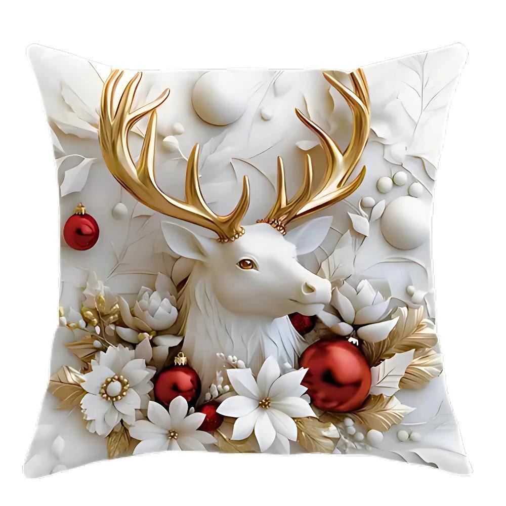 Christmas Charm Velvet Cushion Covers | Set of 4 by Casa & Beyond