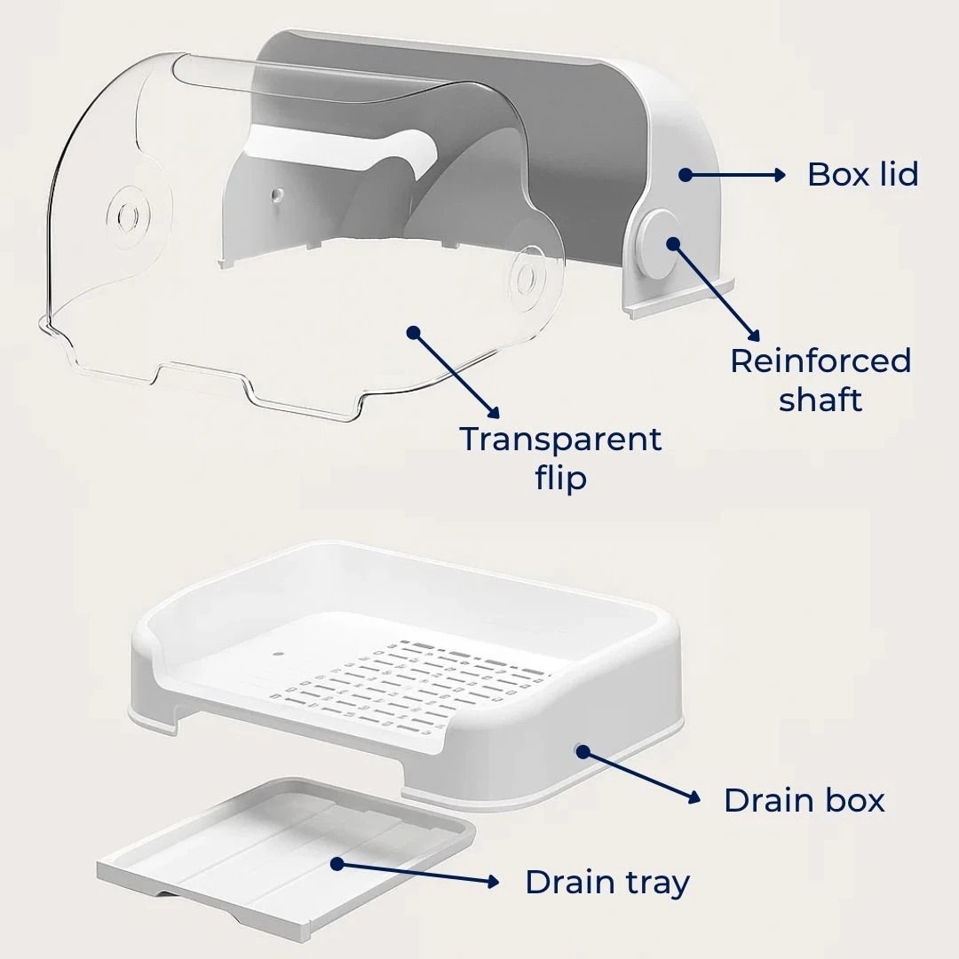 High Capacity Holds Many Bottles – Dust-Cover Lid – Hygienic Fast Drying Keeps Bottles Germ-Free Bowlift by Bowlift