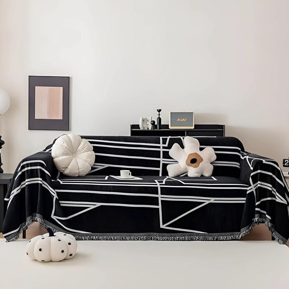 Abstract Grid Sofa Cover by Casa & Beyond