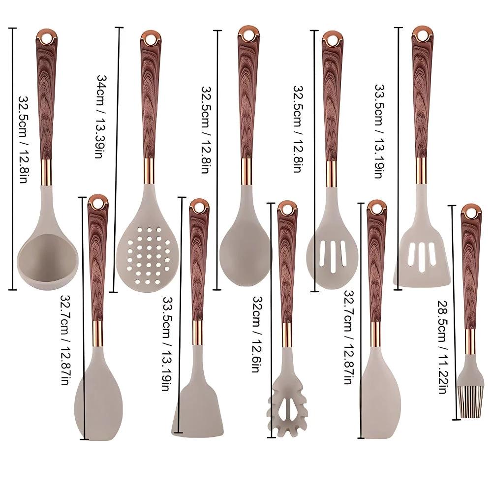 Luxe Silicone Cooking Utensils | 10 Pcs Set by BowLift