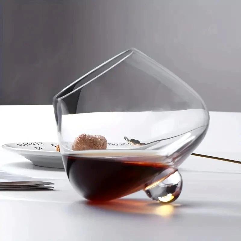 Belly Whiskey and Beer Glass - Rotating Tumbler for Cocktails, Wine and other Drinks Bowlift by Bowlift