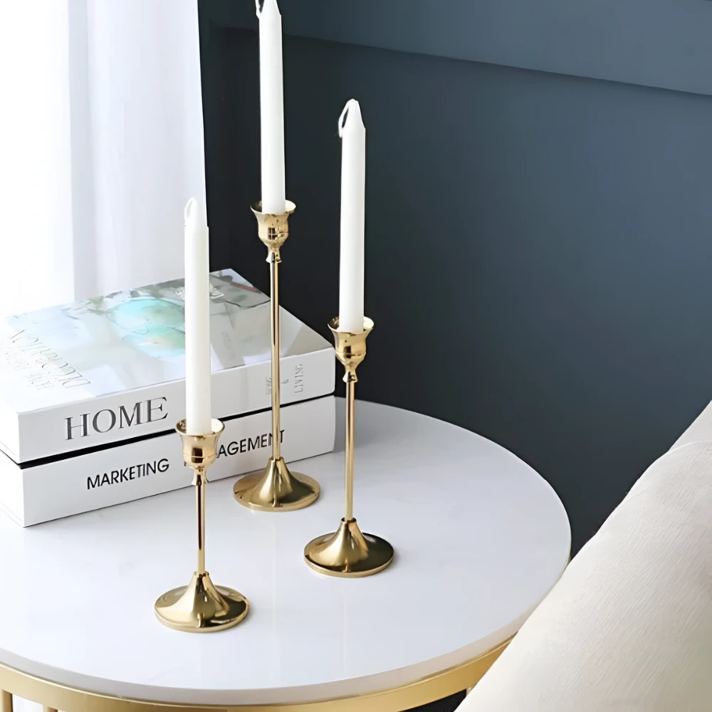 Vintage Style Candle Holder | 3Pcs Set by Casa & Beyond